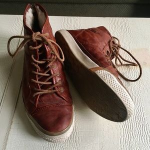 Women’s Frye Greene Sneakers- 7.5 M, Cognac Brown